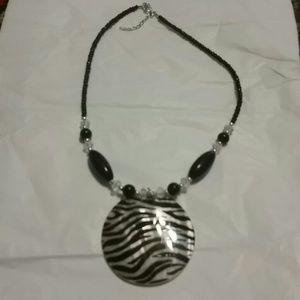 Black and white necklace.